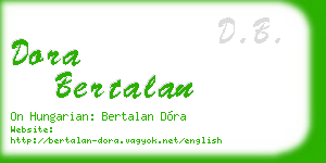dora bertalan business card